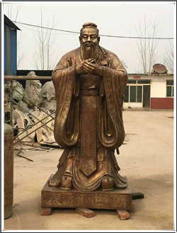 孔子雕塑|二米高孔子銅像