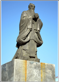 大型室外孔子銅像