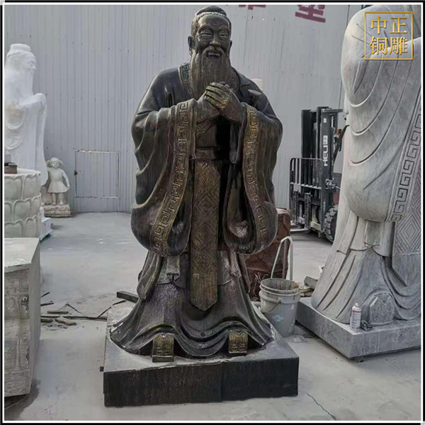 鑄造人物孔子雕塑